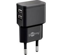 Goobay Chargeur USB double 2,4 A 12 W compact noir