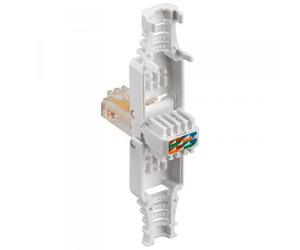 Goobay Embase RJ45 Cat. 5e UTP auto-assemblée avec protection anti-courbure