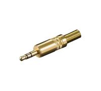Goobay Fiche Audio Jack 3,5 mm Stereo M¿le ¿ Souder M¿tal Plaqu¿ Or