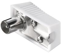 Goobay Fiche coudée coaxiale avec fixation par vis - Fiche d'adaptation en plastique