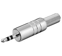 goobay Fiche jack 3,5 mm stéréo en métal avec protection anti-pli (en vrac)