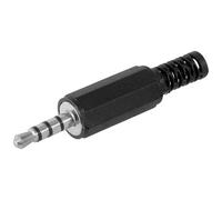 Goobay Fiche Jack - 3,5 mm - stéréo plastique avec protection anti-torsion; 4 contacts