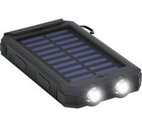 Goobay Goobay 49216 Solar Powerbank 8000 mAh, 2x USB-A Anschlüsse, LED-Anzeige, Schwarz 49216 Chargeur solaire Courant de charge cellule solaire 200 mA 8000 mAh