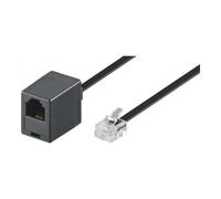 Goobay Rallonge modulaire RJ11 4 broches 15 m Noir (Import Allemagne)