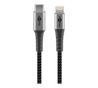 Goobay Câble Lightning 49271 – USB-C vers Lightning, MFi, textile premium, 1 m