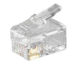 goobay Goobay Câble plat RJ10, fiche 4 pôles 50249 Quantité:10