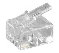 goobay Goobay Câble plat RJ11, bleu, 4 pôles 50250 Quantité:10