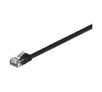 Goobay Câble RJ-45 plat Cat flat 6-0200 - Cat.6 U/UTP 2 m Noir