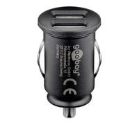 Goobay Chargeur allume-cigare 44177 KFZ DrawerAdapt USB Dual – 2 ports USB, LED, 12/24 V, noir