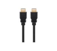 goobay - High speed - câble HDMI avec Ethernet - HDMI mâle pour HDMI mâle - 1 m - noir - rond, support 8K