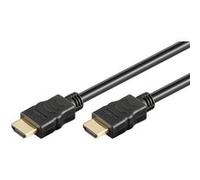 Goobay Câble HDMI 61164 – 15 m, HDMI 2.0 haute vitesse avec Ethernet, 4K UHD, eARC, noir/doré