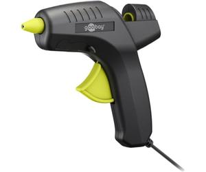 goobay Hot Glue Gun 80W avec 2 bâtons de colle - pour bâtons de 11 mm, câble de 1 m, temps de chauffe rapide 2-3 min, réparations ou bricolage, polyvalent pour la céramique, le bois, le métal, le cuir