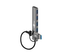 goobay Hub USB C 5 Gbit/s - 2 en 1 Aluminium USB 3.2 - USB-C Mâle/USB-A Mâle (USB 3.2) > 4 x USB-A (USB 3.2) / USB C Splitter Compatible avec MacBook/iPad/Ordinateur Portable/Téléphones et Appareils