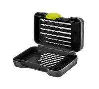 goobay Jeu de forets métalliques HSS, 15 pièces dans un coffret robuste, pour travaux sur machines, pièces métalliques, pointe de centrage pour plus de précision, différents diamètres - 77850