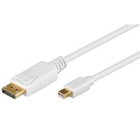 Goobay | Kabel DisplayPort | Męski | 20-pinowy DisplayPort | Męski | Mini DisplayPort | 1 m | Biały
