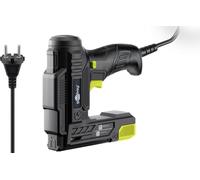 goobay Kit agrafeuse électrique 2en1 avec fil 2 m / 70 W-peut être équipée d'agrafes ou de clous-environ 20 agrafes par minute-pour les travaux de rembourrage, de menuiserie ou de rénovation-77820