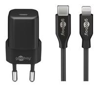 goobay Kit de charge Apple Lightning / USB-C PD nano 20 watts, Chargeur