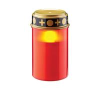 GOOBAY Lampe de cimetière LED, rouge-or, avec effet scintillant, IP44