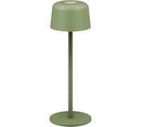 goobay lampe de table LED sans fil 25 cm, 3 niveaux de luminosité, contrôle tactile, 150 lm, 3000 K, blanc chaud, IP44, boîtier métallique, y compris câble de charge USB-C - vert, 77677