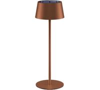 goobay Lampe de table LED solaire à intensité variable en continu, commande tactile/lampe de table LED sans fil pour l'intérieur et l'extérieur IP44/150 lm et 3000 K blanc chaud, USB-C/bronze 73932