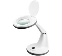 Goobay Lampe Loupe à LED sur Pied, 6 W 450 lm, lentille en verre de 100 mm, grossissement 1,75 fois, 3 dioptries