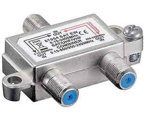 GOOBAY Lot de 2 Coupleurs SAT-TV Combiner DC-pass