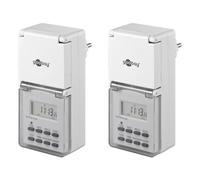 Goobay Lot de 2 : Horloge programmable numérique IP44 - 2 pièces dans un carton