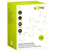 Goobay Lot de 20 guirlandes lumineuses à LED avec minuteur Blanc chaud