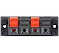 GOOBAY Lot de 3 Borniers audio d'enceinte à pinces à 4 poussoirs Noir Rouge