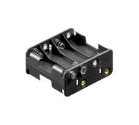 Goobay Lot de 3 Supports pour 8 piles AA/MIGNON/LR6 Noir