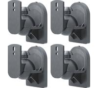 goobay Lot de 4 Supports muraux universels pivotants et inclinables pour Haut-parleurs jusqu'à 3,5 kg Noir - 49391