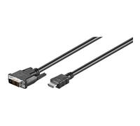 Goobay | Męski | 18+1 pin cyfrowy DVI (Single-Link) | Męski | 19 pin HDMI Typ A | 2 m | Czarny