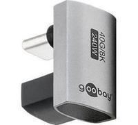 goobay Adaptateur USB-C 240 W 40 Gbit Extension 180° en Forme de U USB4 (mâle vers Femelle) / USB 4.0 Adpter 8K @ 60 Hz, rétrocompatible USB 3.1, USB 2.0/74445