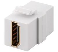 goobay Keystone Module HDMI 8K 60Hz - HDMI A-Femelle vers A-Femelle, 48 Gbit/s, 4K 120Hz, contacts plaqués or, pour panneau de brassage et prise réseau 70812