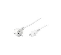 Goobay 95140 Câble de raccordement pour appareils froids - fiche à contact de protection (type F, CEE 7/7) > prise d'appareil C13 (raccordement pour appareils froids), 2m blanc