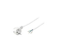 goobay NK 103 W - Câble d'alimentation - fil dénudé pour power CEE 7/7 (M) - 2 m - blanc