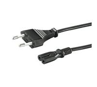 goobay NK 104 S - Câble d'alimentation - Europlug (M) pour power IEC 60320 C7 - CA 250 V - 2.5 A - 3 m - noir - Europe