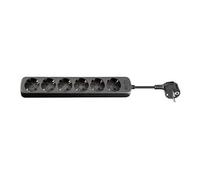 goobay NK 600-300 CS - Unité de distribution d'alimentation - CA 250 V - 3.5 kW - entrée : CEE 7/4 - connecteurs de sortie : 6 - 3 m cordon - noir