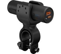 Goobay PB 5000mAh Bike Mount QC/PD Powerbank (batterie supplémentaire) 5000 mAh Power Delivery, Quick Charge 3.0 Li-Ion noir affichage du statut, lampe de