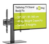 Goobay 58524 Support TV pivotant pour TV et moniteurs Entre 32" et 55" (81-140 cm) pour TV Plate et incurvé jusqu'à 40 kg