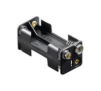 Goobay Support de piles 4x LR3 (AAA) 11990 – raccord empreinte 9V – 54,5×26×24,5 mm – Noir