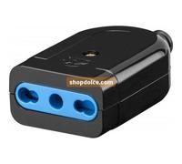 Goobay Prise électrique Bipasso 10-16 A Bivalent Volant Noir 10222