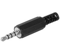 goobay Prise jack 3,5 mm stéréo 4 pôles plastique avec protection anti-pli (Bulk)