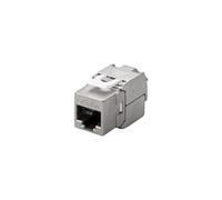 CAT 6A Keystone RJ45 Jack, STP, 500 MHz, Slim-Line, Argent
