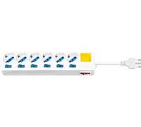 Goobay Prise Multiple 6 Prises avec interrupteurs Lumineux pour Chaque Prise 10254