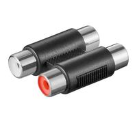 Goobay Raccord Audio Double Femelle RCA Noir Rouge