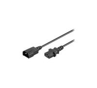 goobay - Rallonge de câble d'alimentation - IEC 60320 C14 pour IEC 60320 C13 - CA 250 V - 10 A - 1 m - noir Noir
