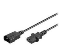 goobay - Rallonge de câble d'alimentation - IEC 60320 C14 pour IEC 60320 C13 - CA 250 V - 10 A - 1 m - noir Noir