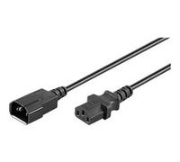 goobay - Rallonge de câble d'alimentation - IEC 60320 C14 pour power IEC 60320 C13 - CA 250 V - 10 A - 3 m - noir