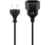 Goobay Rallonge de câble, prise européenne, 2 m, noir (64616)